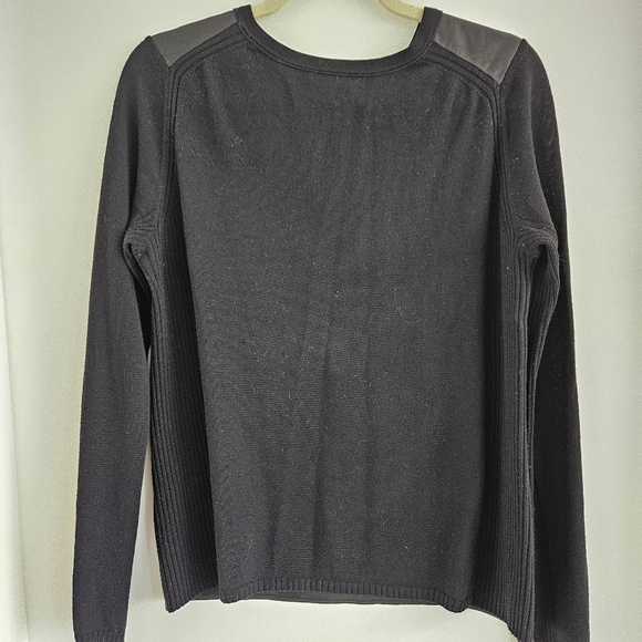 Vince Wool and Leather Sweater - Picture 5 of 14